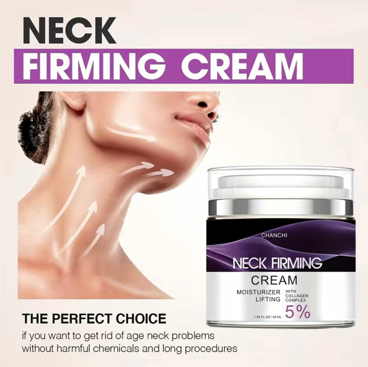 Anti-Aging Lifting, Firming and Contouring Neck Cream- Clinical