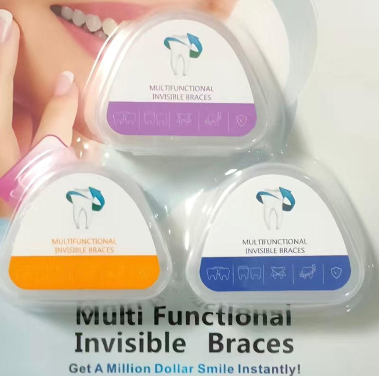 3 Stage Overnight Teeth Aligners - the 3 Phase Night Guard Braces! At home braces. Teeth aligners overnight. Mouth guard. Straighten teeth naturally. Straighten teeth without braces. Veneers. TikTok Viral products. TikTok made me buy it. TikTok famous items