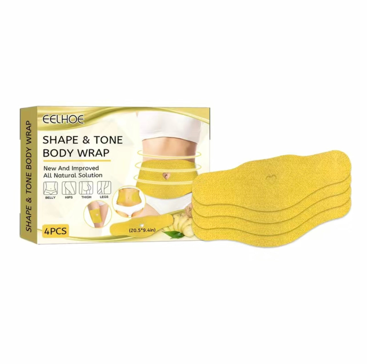 4 piece body slimming and body contouring wraps. Body wraps for weight loss. Detoxing body wrap. Detox body slimming wrap. At home body slimming, TikTok vital products, TikTok made me buy it, best of TikTok, salon products at home, salon quality products, body slimming, body sculpting, body contouring, body wraps, home use salon products, weight loss, best diet supplements