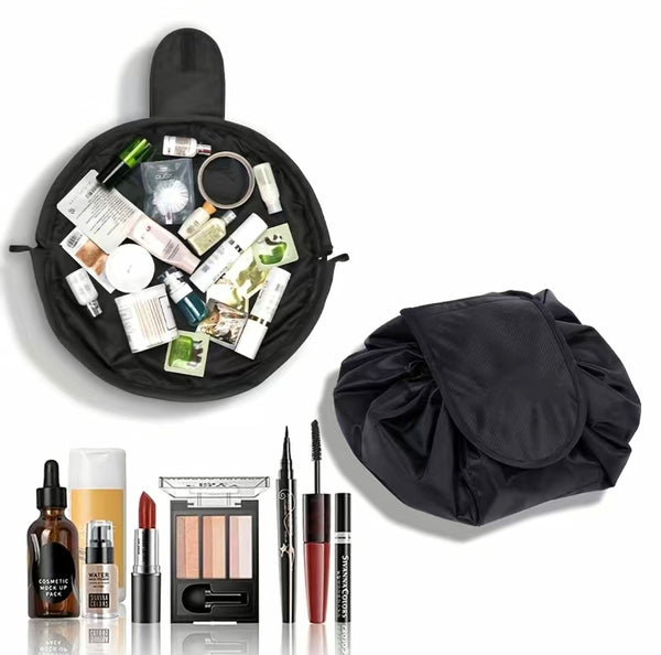 danlein Viral Makeup Bag, Viral Makeup Bag Tiktok, Large Capacity Travel  Cosmetic Bag, Large-Capacity Travel Leather Makeup Bag, Waterproof Portable