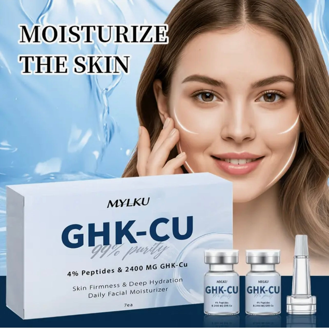 99% Pure GHK-Cu Copper Peptide Facial Serum Set – NuYu Body Sculpting