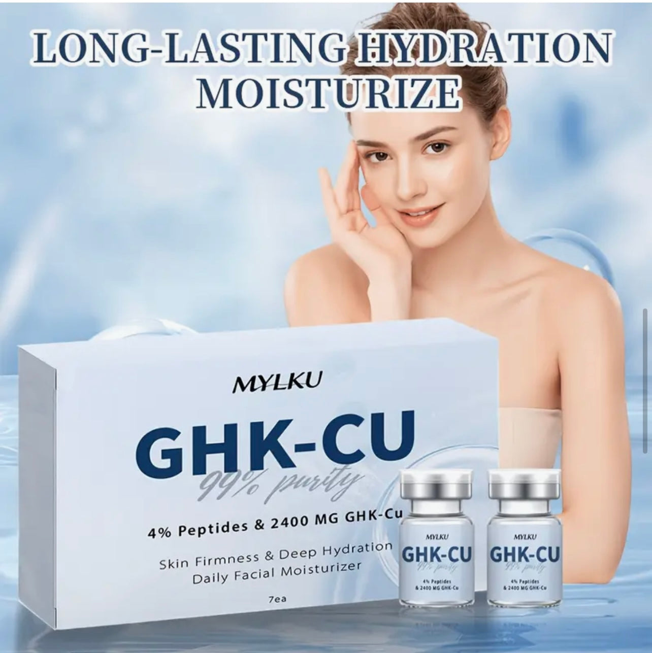 99% Pure GHK-Cu Copper Peptide Facial Serum Set – NuYu Body Sculpting