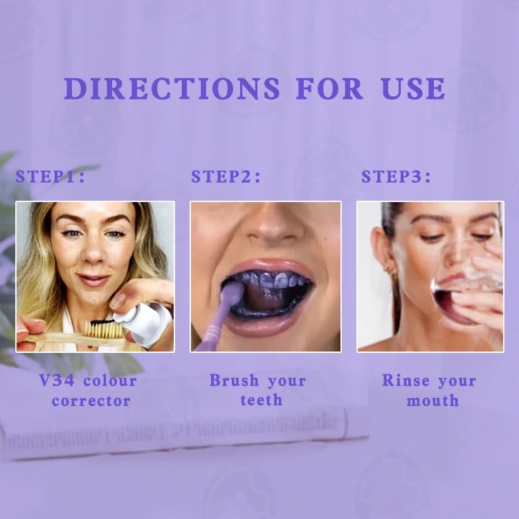 HiSmile Deep Purple Color Correcting Teeth Whitening Gel Toothpaste