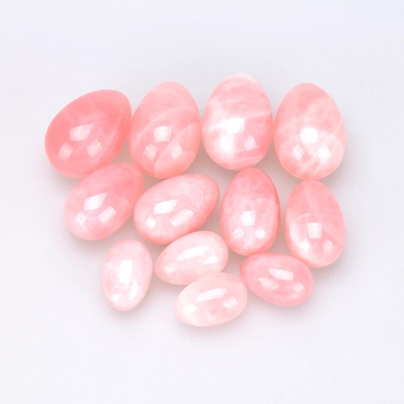 All Natural Rose Quartz, Jade and Onyx Kegel Exercise Yoni Eggs for incontinence relief, vaginal tightening and PH balance